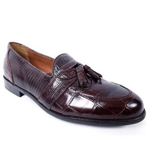 Stacy Adams Mens Loafers Shoes 10.5 M Snake Skin